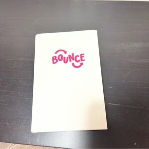BOUNCE White Notebook with Pink Logo